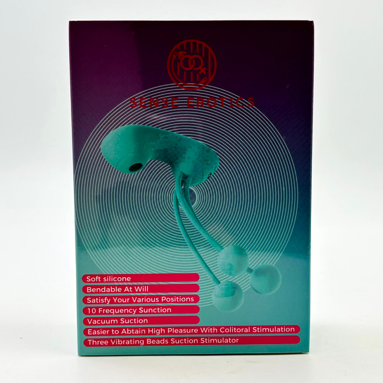 Sense Erotics Suction Stimulator With 3 Vibrating Beads - DF923 - Blue