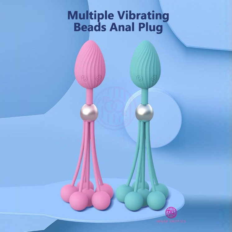 Sense Erotics Anal Plug With Beads - DF992 - Blue