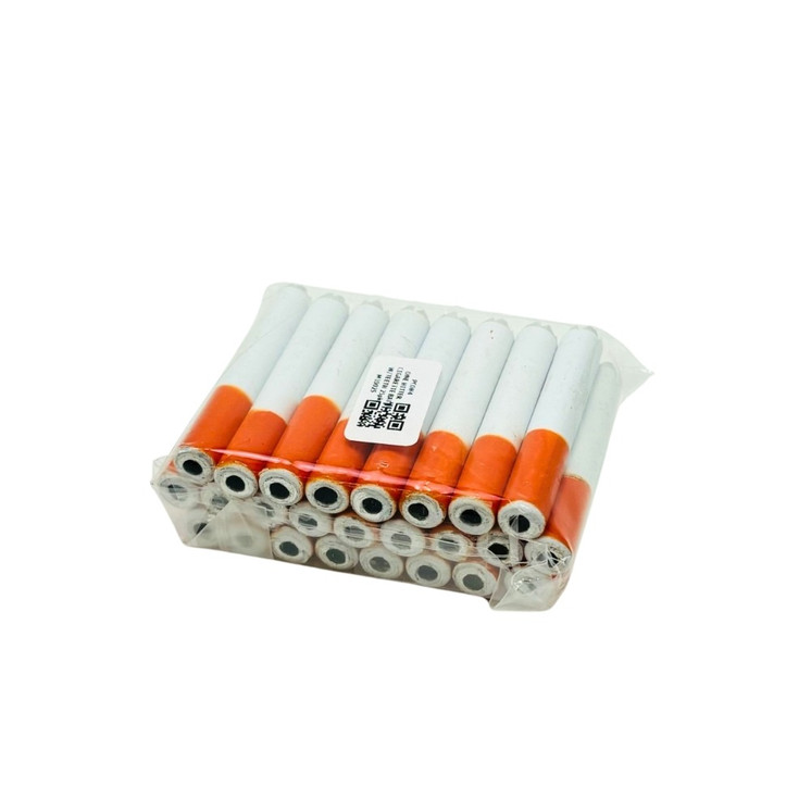 Ceramic Cigarette One Hitter with Teeth - 25 Counts Per Pack