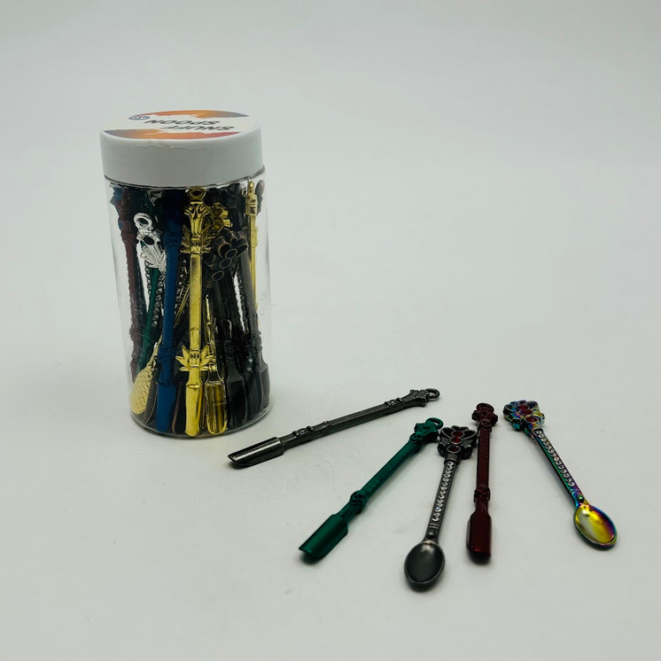 SNUFF SPOON METAL 40ct/box ASSORTED