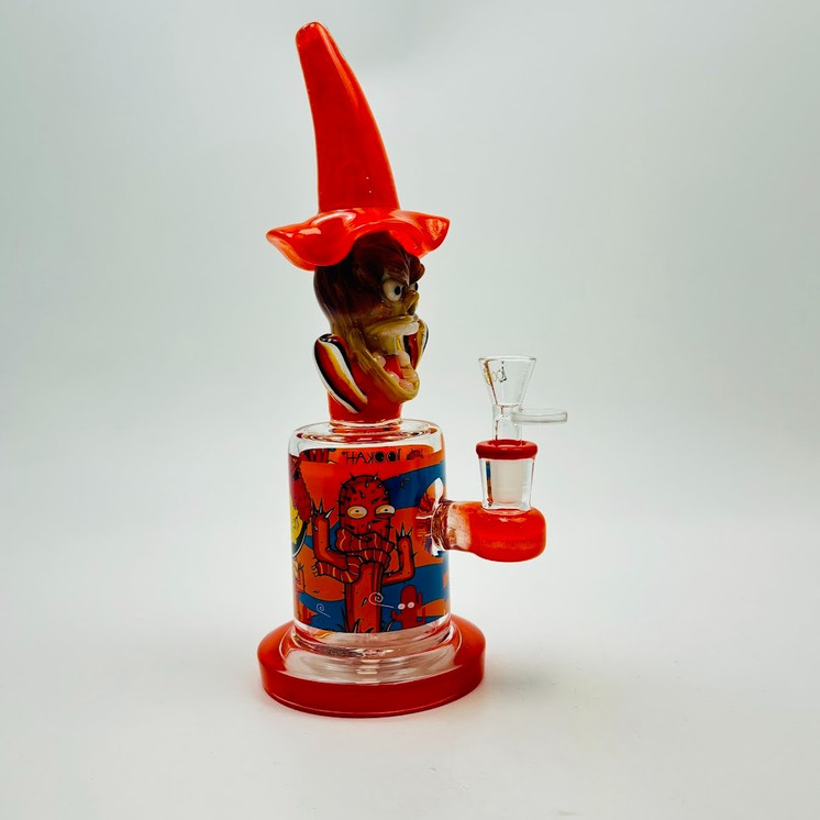 LOOKAH WATERPIPE 10" COOL HOODED CACTUS ORANGE WPC1211