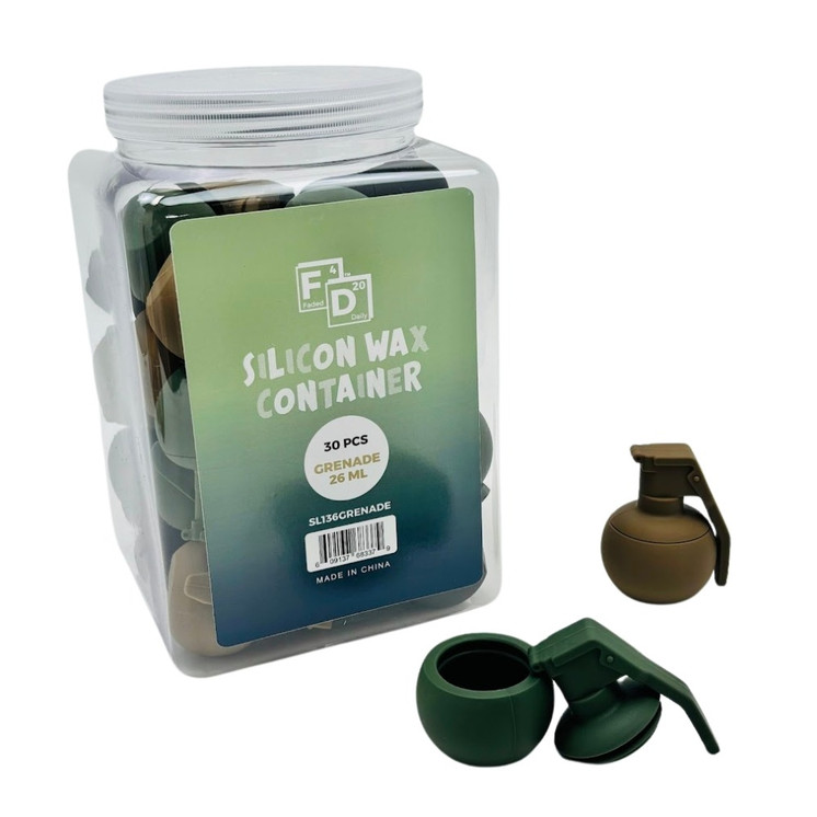 SILICONE WAX CONTAINER GRENADE 26ML 30ct/JAR SL136GRENADE