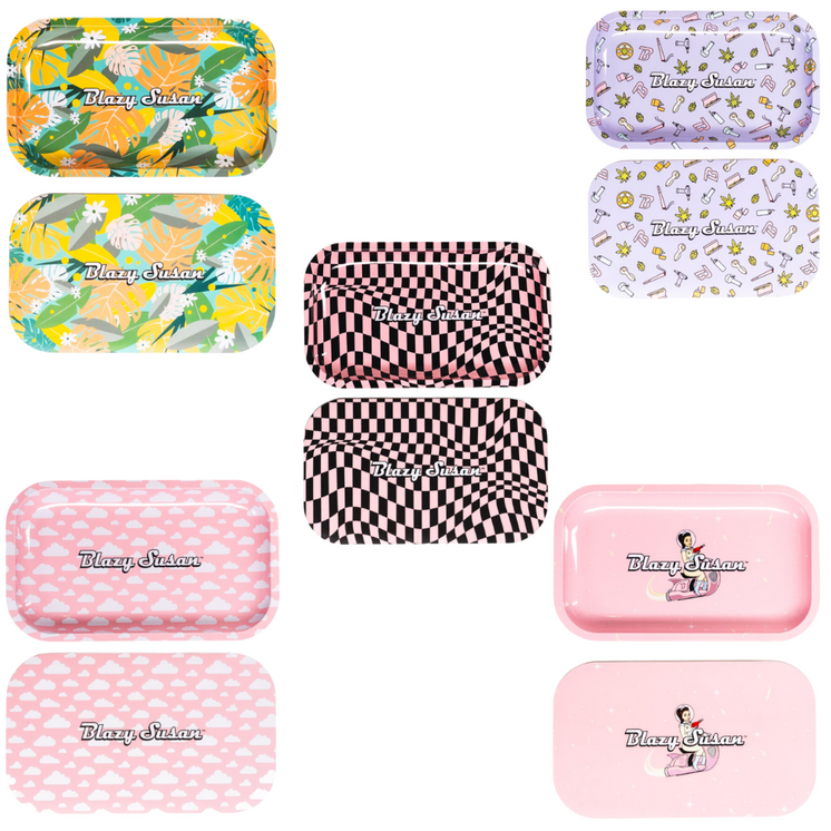 BLAZY SUSAN ROLLING TRAY + LID Medium 10.5" X 6.5"