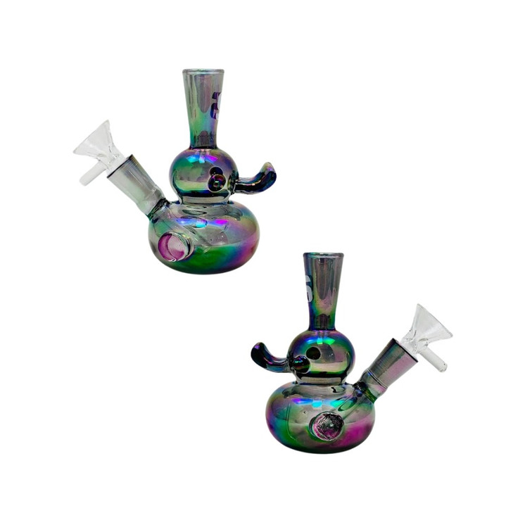 SILO GLASS WATERPIPE 4" DUCK SILO-132 SMOKE