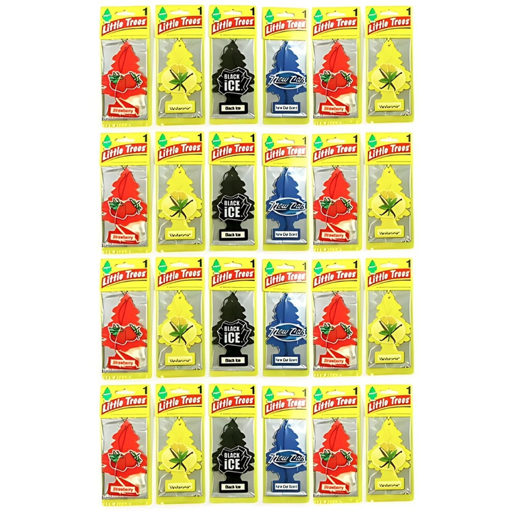 LITTLE TREES CAR FRESHENER SINGLE CLASSIC 24ct ASSORTED