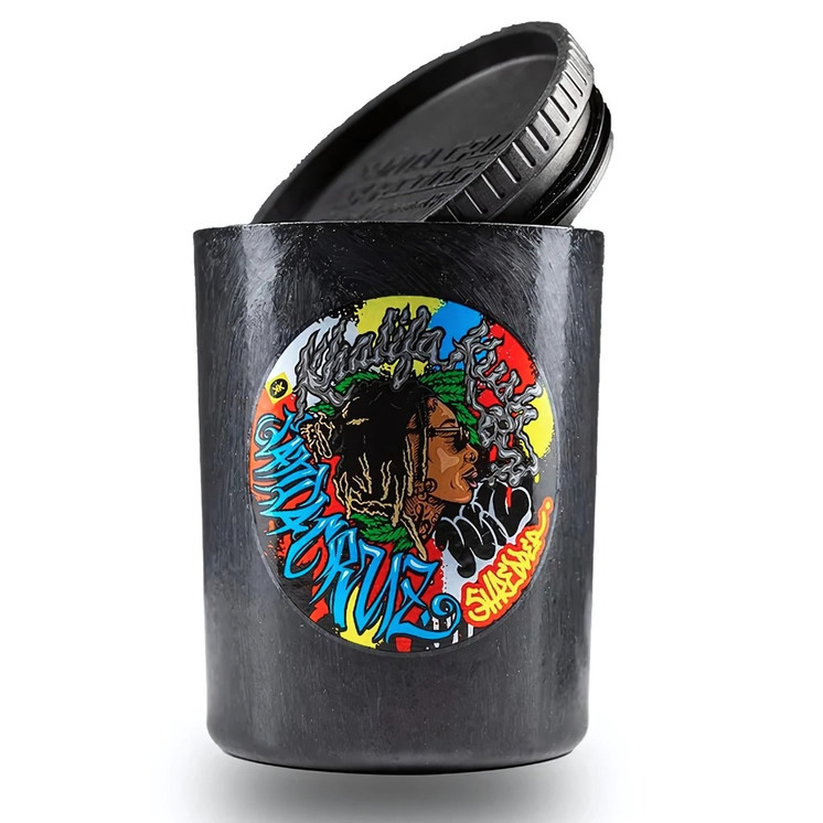 SCSHSJ2 WIZ KHALIFA X SCS HEMP STASH JAR BLACK