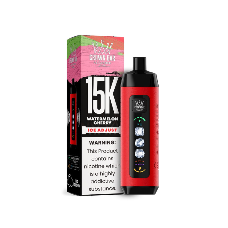 AL Fakher Crown Bar 15000 Puffs Disposable Vape with Ice Adjust
