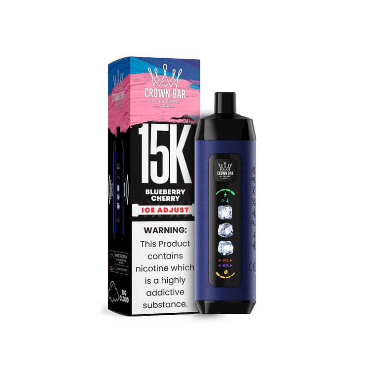AL Fakher Crown Bar 15000 Puffs Disposable Vape with Ice Adjust