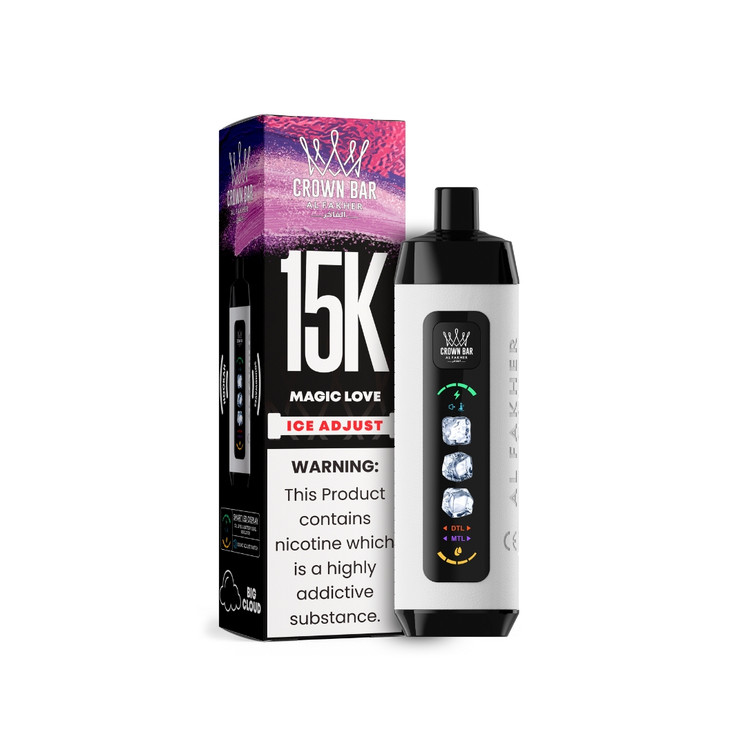 AL Fakher Crown Bar 15000 Puffs Disposable Vape with Ice Adjust