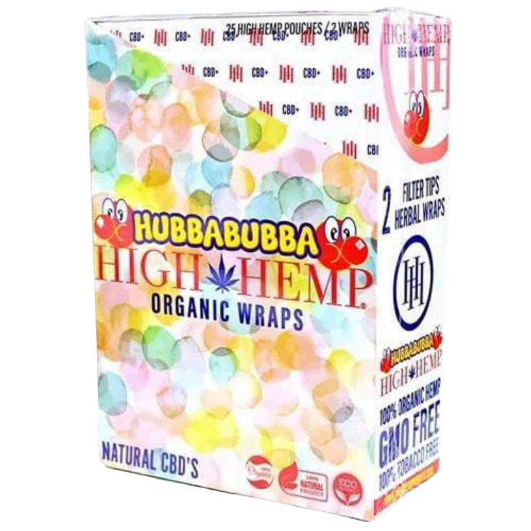 HIGH HEMP CBD ORGANIC WRAPS 2PK - 25CT