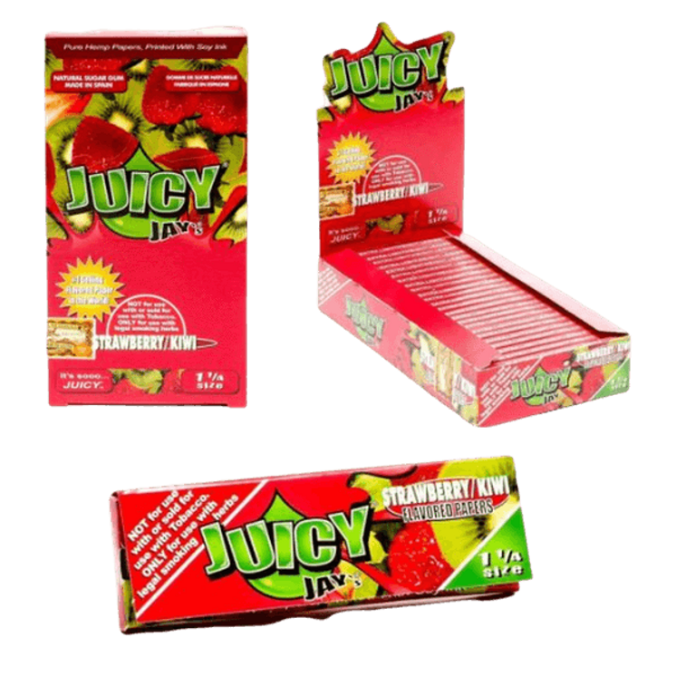 Juicy Jay's 1 1/4'' Rolling Paper - 32 Leaves Per Pack / 24 Packs Per Box
