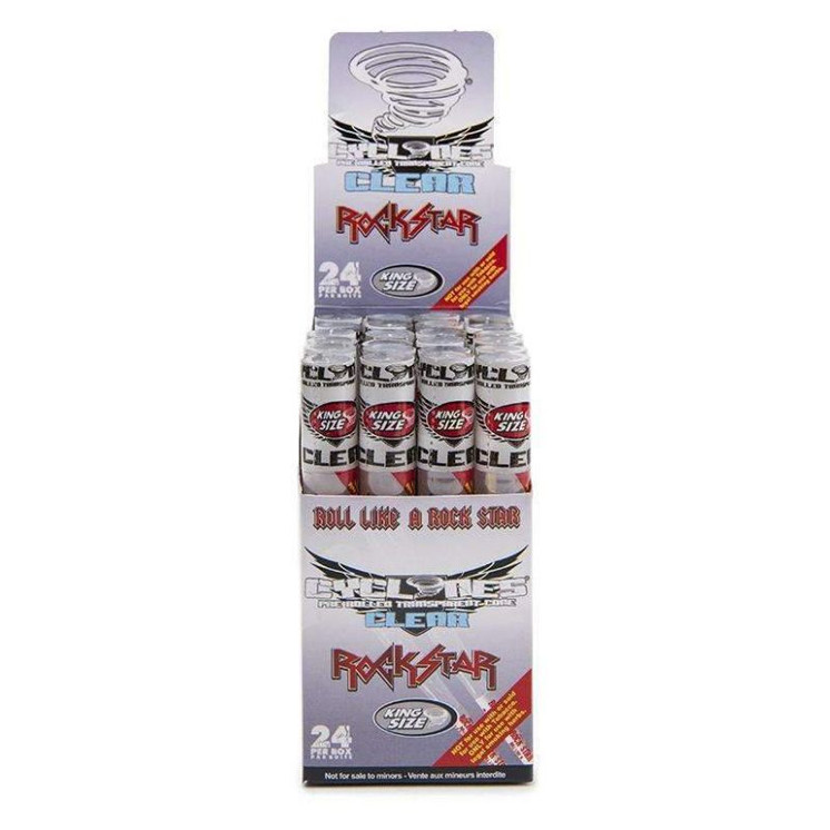 Cyclones Pre Rolled Hemp Cones (24 Packs/Full Box) with Rolling Paper 