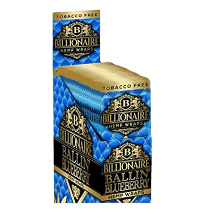 Billionaire Hemp Wraps Display Of 25 Per Pack