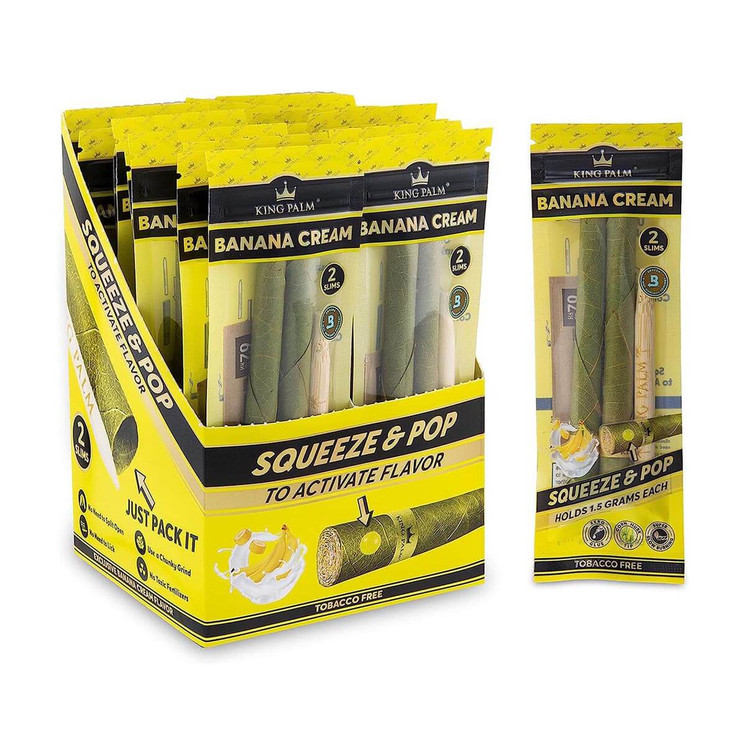 King Palm Slim Size Wrap - 2 Counts Per Pack - 20 Packs Per Display