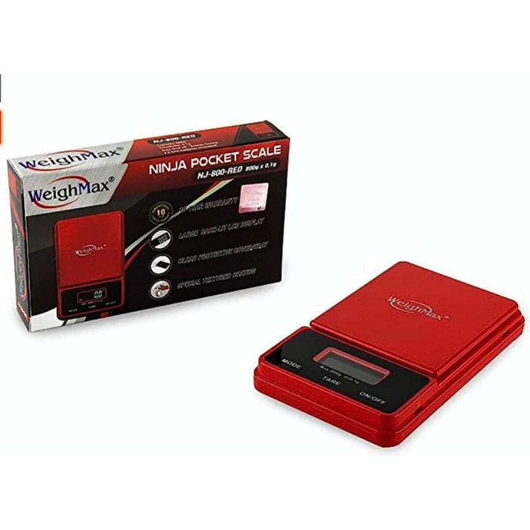 Weighmax Ninja Nj-100 Pocket Scale-100x0.01g-Red