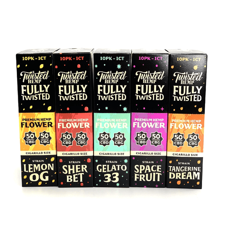 TWISTED HEMP - FULLY TWISTED - WITH GLASS BLUNT 