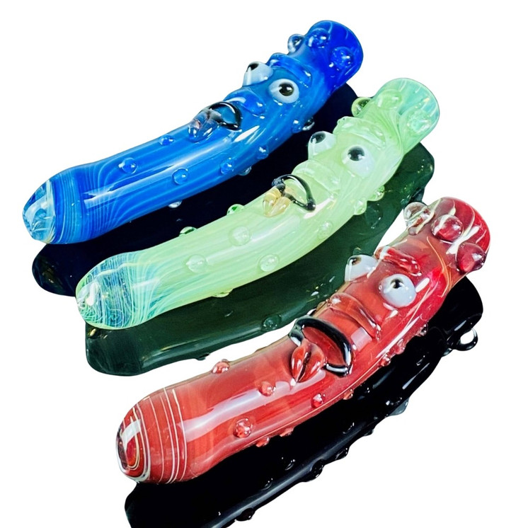Glass Chillum - Assorted Design - Price Per Piece