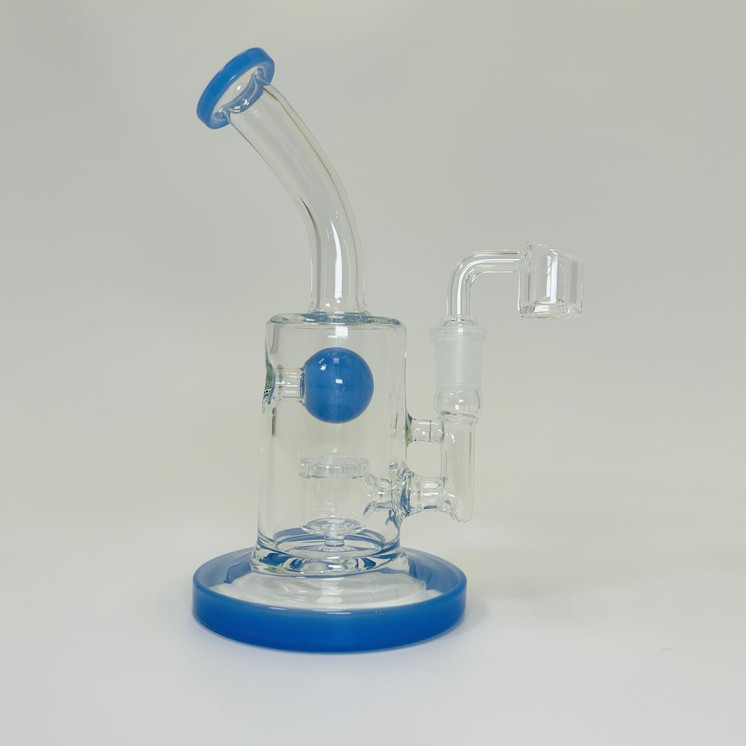 WATERPIPE 8"INCH - BEND NECK WITH BANGER-blue