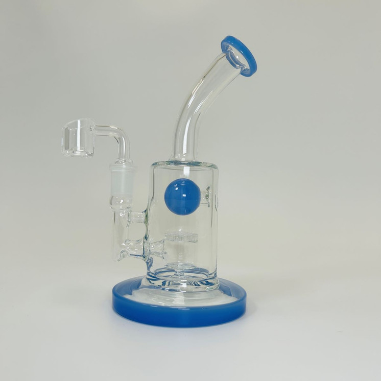 WATERPIPE 8"INCH - BEND NECK WITH BANGER-blue