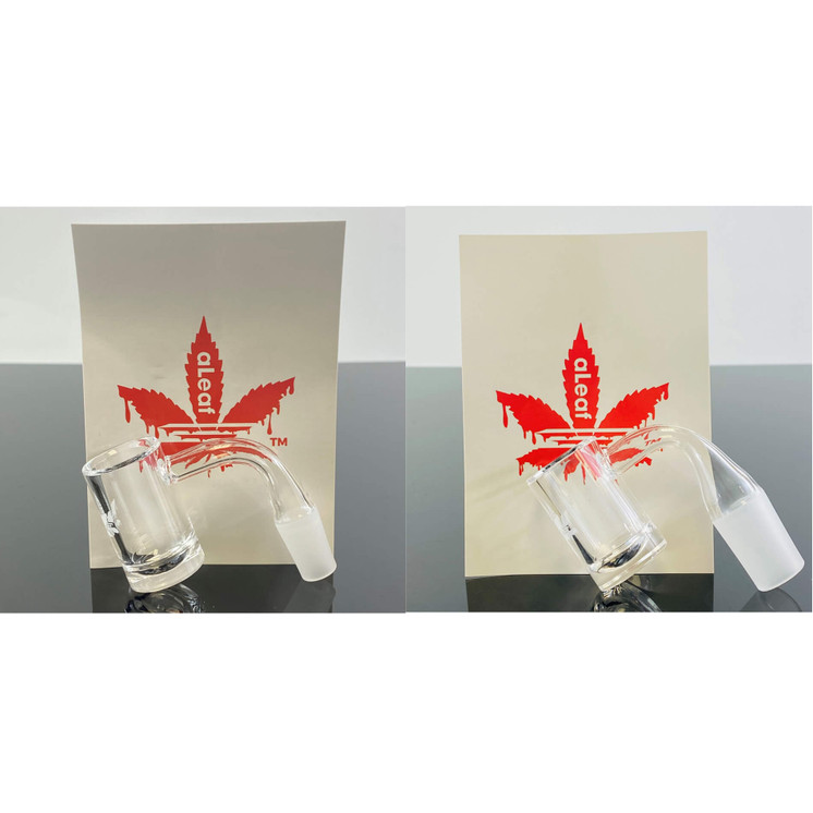 ALEAF - QUARTZ BANGER WITH BOTTOM BEVELED EDGE - 14MM OR 19MM - MALE