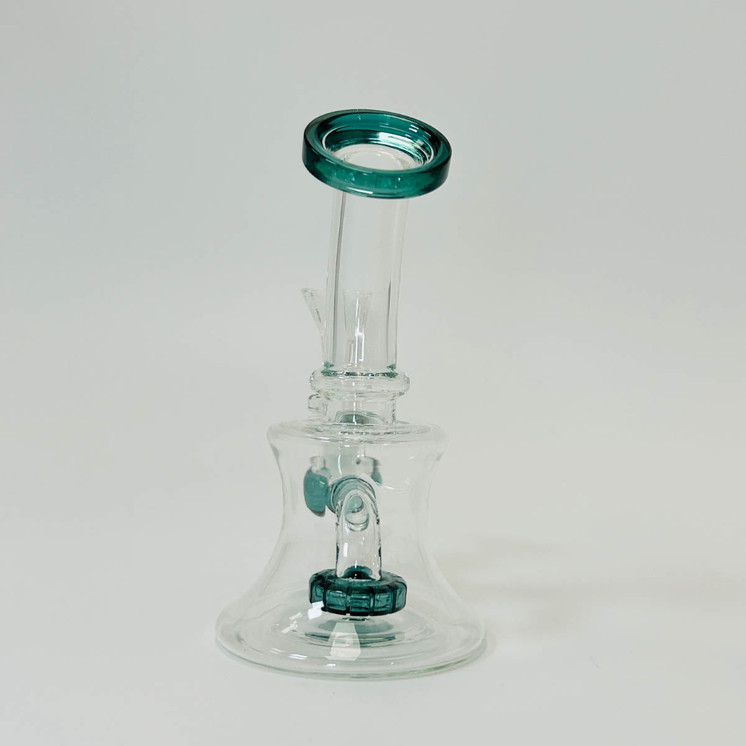 Bent Neck Waterpipe with Inline Perc - 5 Inch - WPHG225
