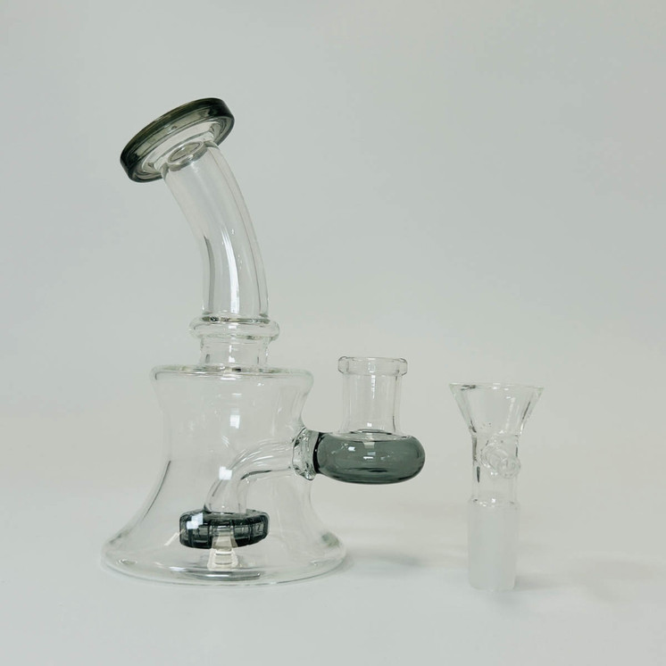 Bent Neck Waterpipe with Inline Perc - 5 Inch - WPHG225