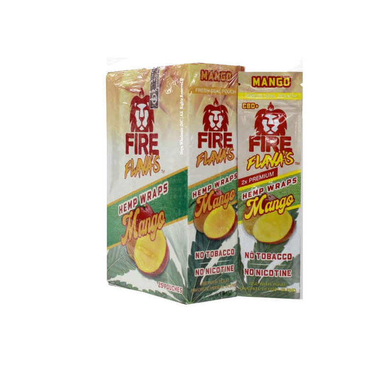FIRE FLAVA HEMP WRAP - 25 PACK PER BOX - mango