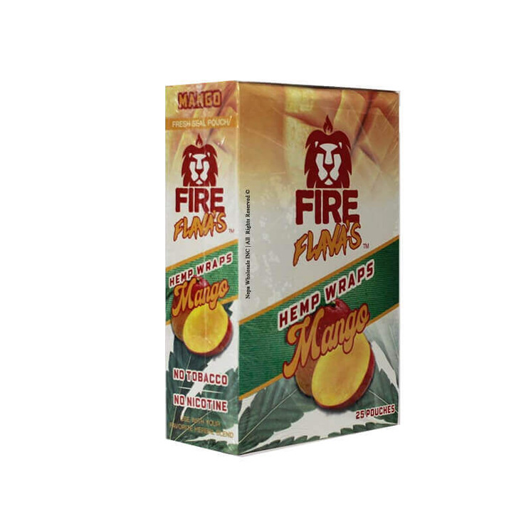 FIRE FLAVA HEMP WRAP - 25 PACK PER BOX - mango