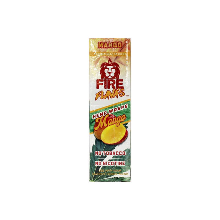 FIRE FLAVA HEMP WRAP - 25 PACK PER BOX - mango