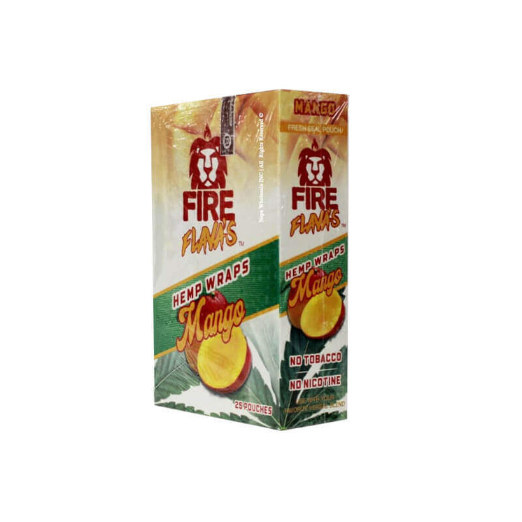FIRE FLAVA HEMP WRAP - 25 PACK PER BOX - mango