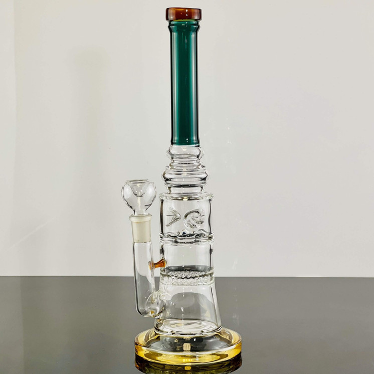 Honey Comb Waterpipe With Ice Catcher - 12 Inch - WPLG229