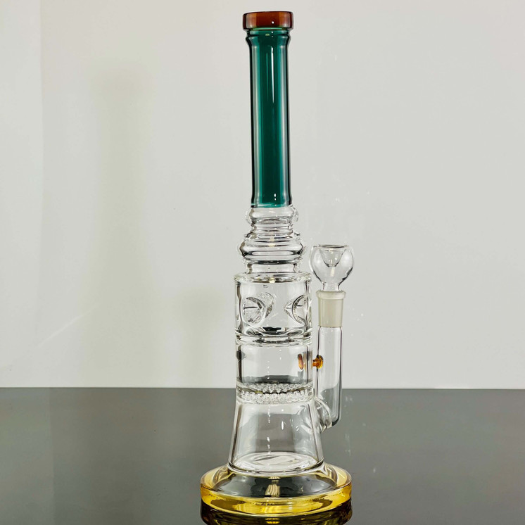 Honey Comb Waterpipe With Ice Catcher - 12 Inch - WPLG229
