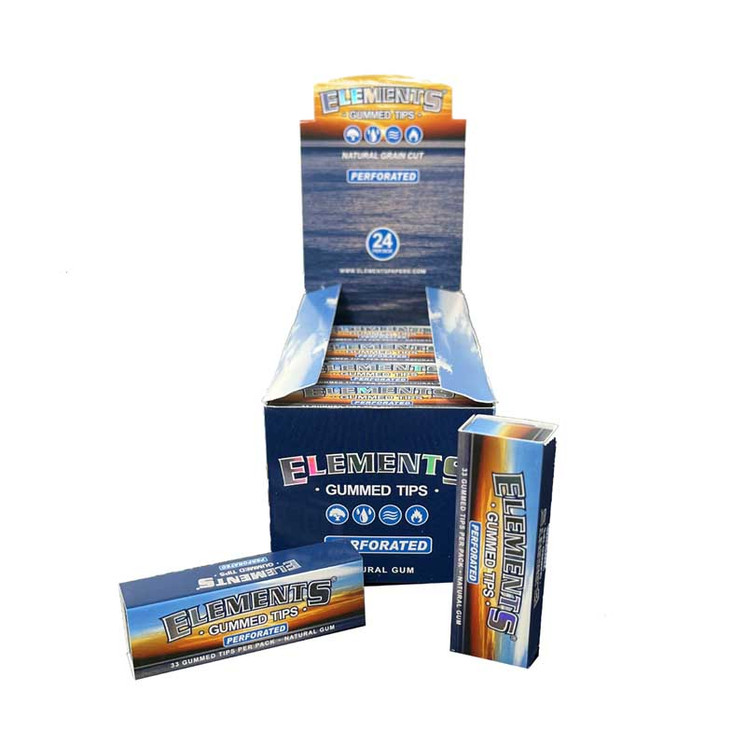 ELEMENTS GUMMED TIPS - 33 TIPS PER PACK - 24 PACKS PER BOX