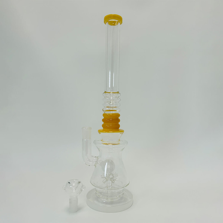 WPTG18 - 16 Inch Waterpipe - Straight Tube With Donut Shower Head