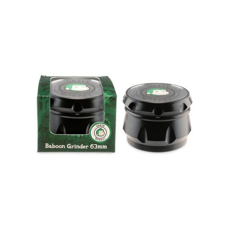 GRINDER GREEN MONKEY BABOON CROWN - 63MM - 4 PARTS-black color