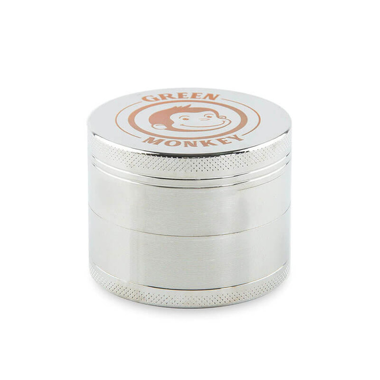 GRINDER GREEN MONKEY CAPUCHIN - 50MM - 4 PARTS-SILVER COLOR