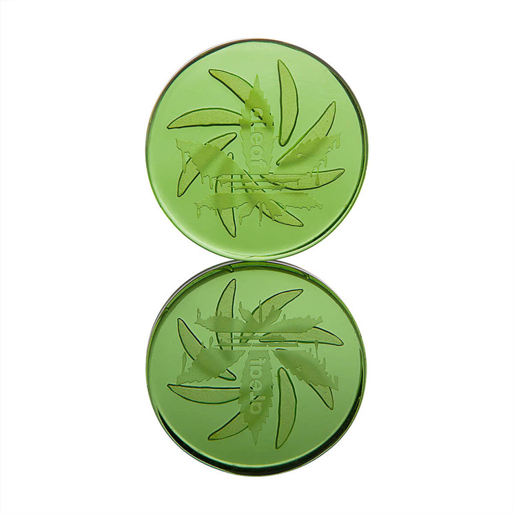 CARB CAP DISC - GLASS- green