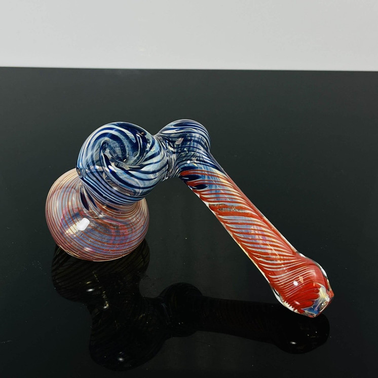 GLASS BUBBLER HAMMER 6" INCH -  FUMED - ASSORTED
                            