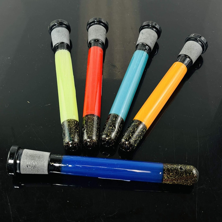 SENSE GLASS DOWNSTEM - 5.5" INCHES - COLORED TUBE WITH DICRO BASE - 19MM