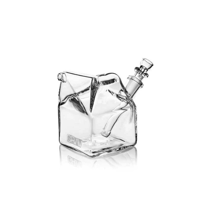 GRAV MILK CARTON BUBBLER-clear