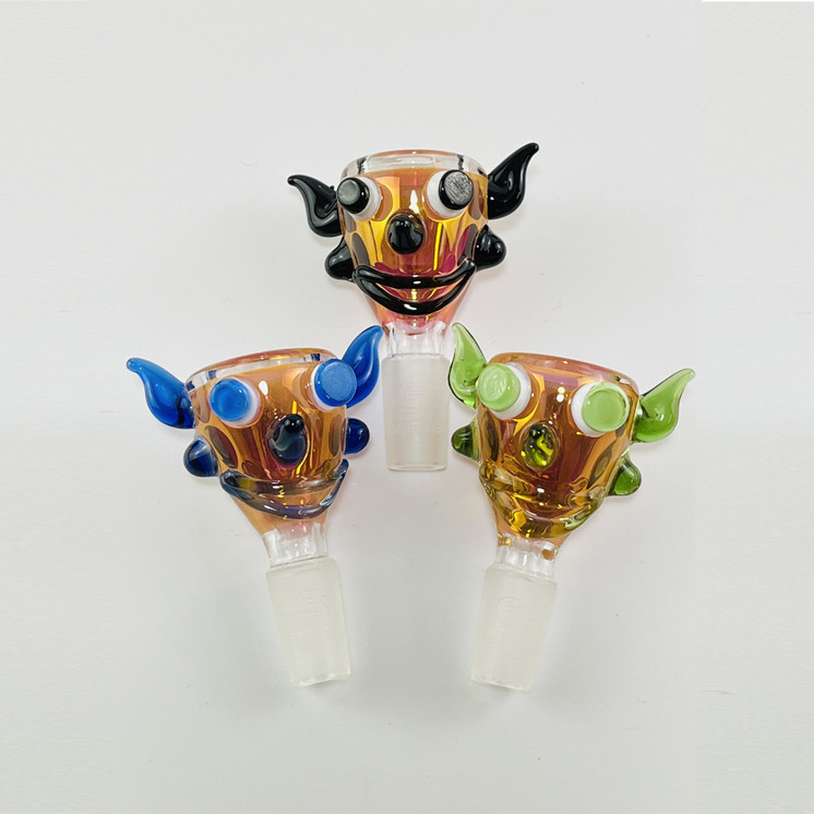 SENSE GLASS BOWL 14MM MALE DEVIL RG - ASSORTED