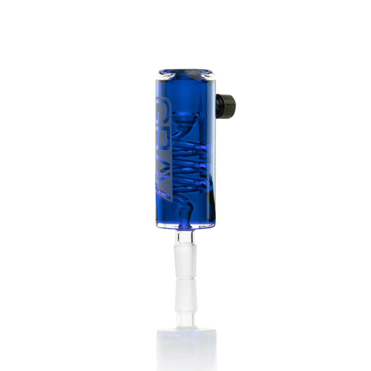 GRAV 5" INCH - CHILLER GLYCERIN WITH COIL-clear-blue