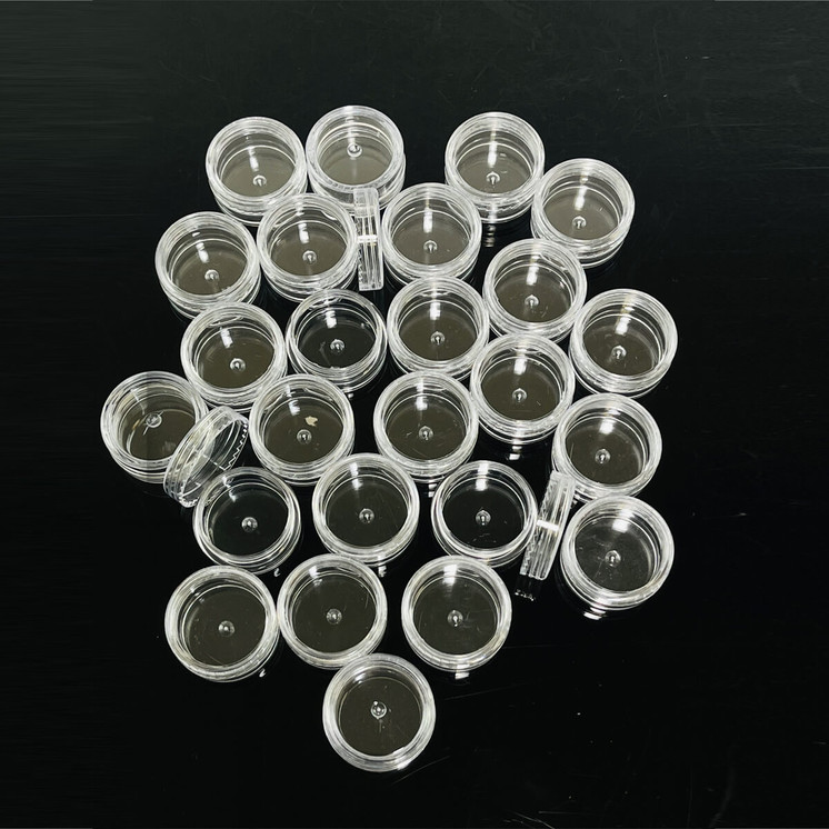 PLASTIC JAR 5ML - CLEAR - 25 COUNT PER PACK