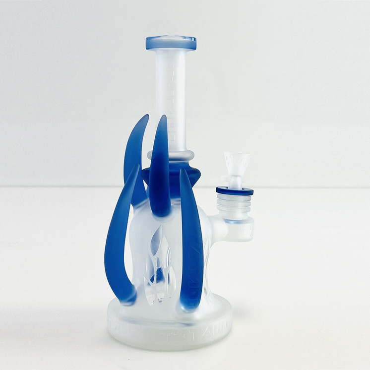 TATAOO WATER PIPE 9.5" INCH - FROSTED WITH HORNED - C215