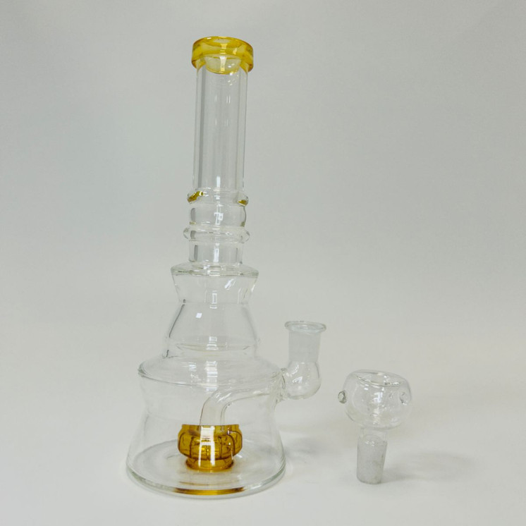 Waterpipe 8" Inch - With Perc-Yellow