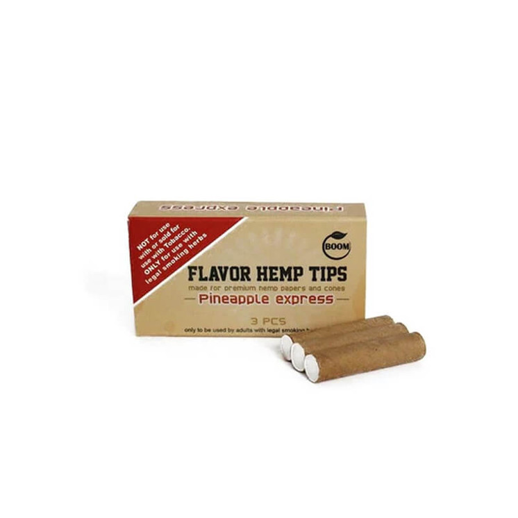 FLAVOUR HEMP TIPS BY BOOM - 3 PER PACK - 30 PACK PER BOX- pineapple express