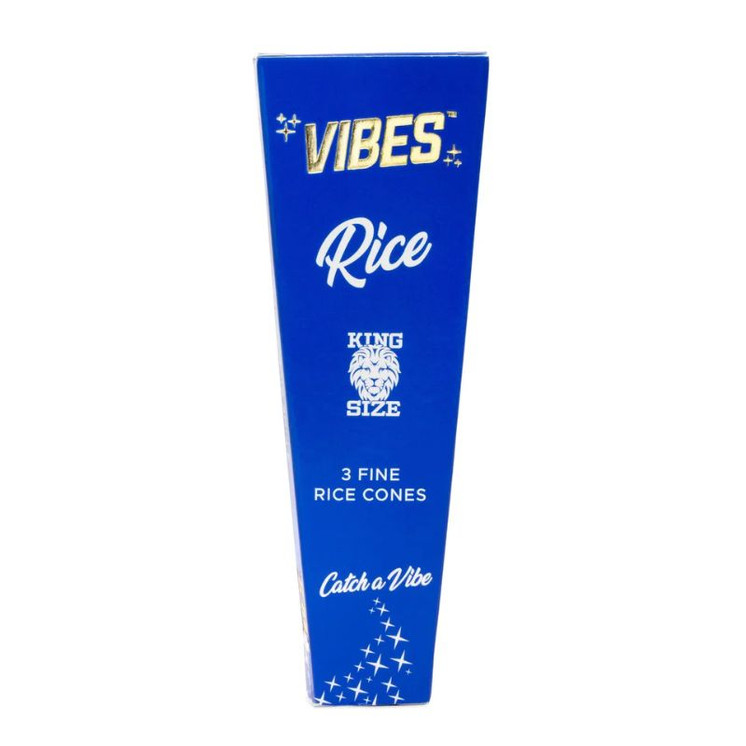 	
Vibes King Size Pre Rolled Cones - 3 Cones Per Pack - 30 Pack Per Box-Rice Papers