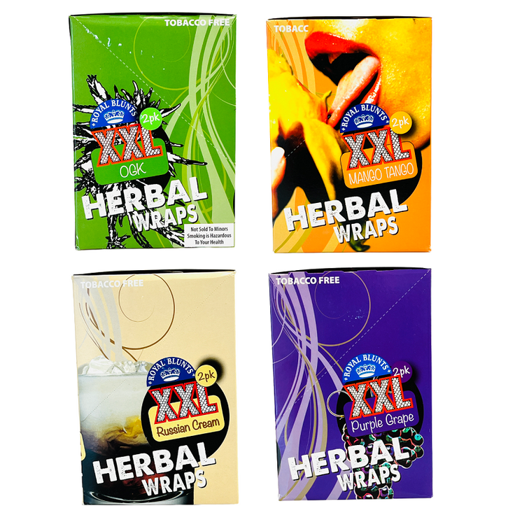 ROYAL BLUNTS HEMP WRAPS XXL - 2 COUNT PER PACK - 25 PACK PER BOX