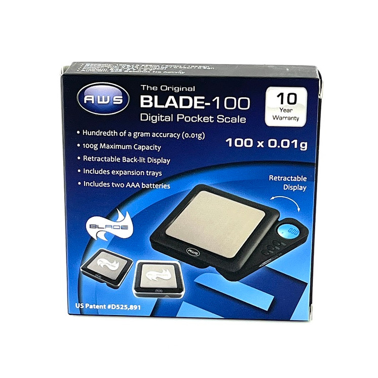 AWS THE ORIGINAL BLADE -100 DIGITAL POCKET SCALE 100G X 0.01G