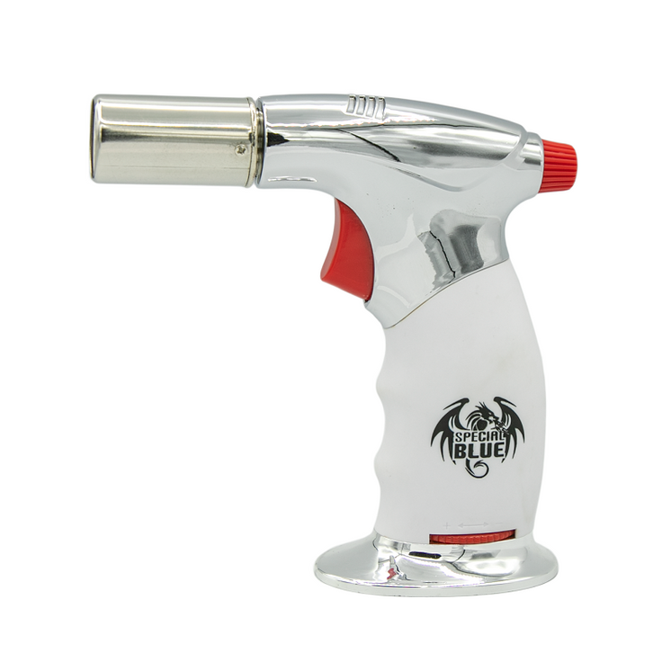 SPECIAL BLUE DIABLO DUAL FLAME TORCH SILVER